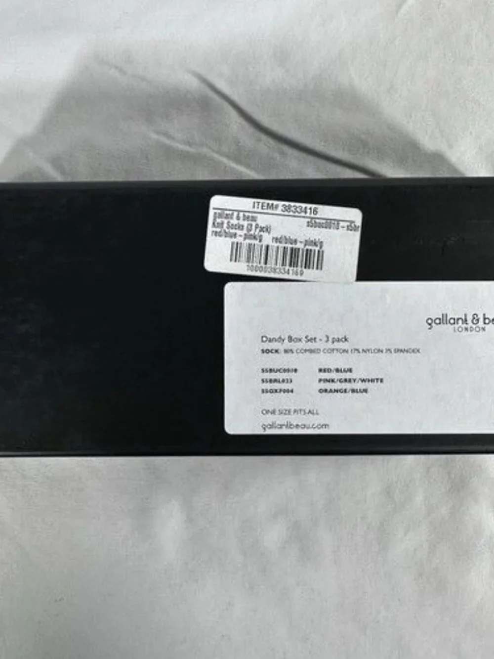 Gallant & Beau Trio Of Socks New w Tag